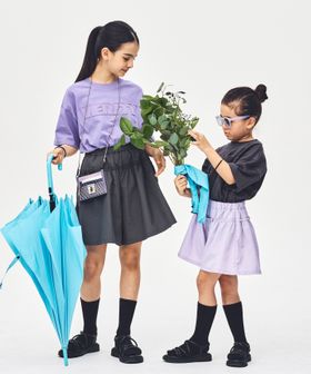 green label relaxing/【スタメンシリーズ】タッサーフリルキュロット / キッズ  100cm―160cm/ショート / ハーフパンツ