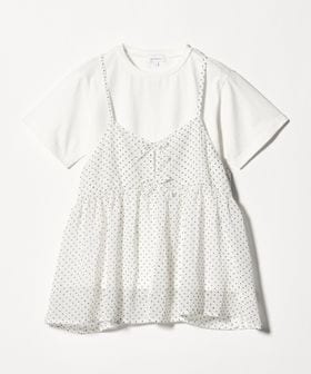 green label relaxing/ドット シフォン キャミソール Tシャツ セット / キッズ 140cm―160cm/Tシャツ / カットソー
