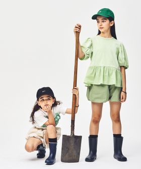 green label relaxing/【スタメンシリーズ】パフスリーブ Tシャツ / キッズ  100cm―160cm/Tシャツ / カットソー