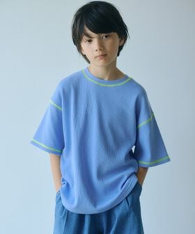 green label relaxing/【スタメンシリーズ】ドライワッフル 配色ステッチ Tシャツ / キッズ  100cm―160cm/Tシャツ / カットソー