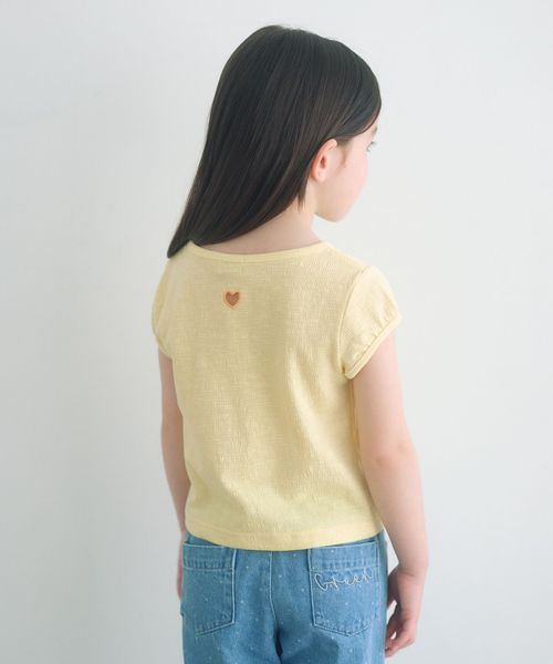 green label relaxing/【WEB限定】ハート シシュウ Tシャツ / キッズ 100cm―160cm/Tシャツ / カットソー