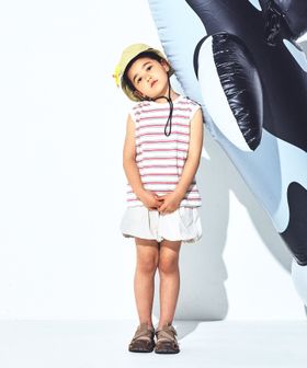 green label relaxing/【スタメンシリーズ】ボーダー ノースリーブ Tシャツ / キッズ 100cm―160cm/Tシャツ / カットソー