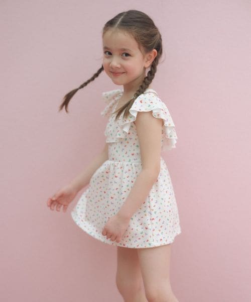 green label relaxing/ラッフルスイムワンピース マルチモチーフ / 水着 / キッズ 100cm―130cm/水着