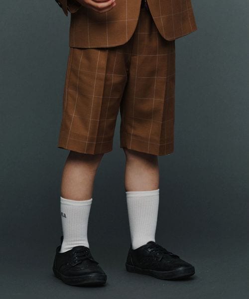green label relaxing/ウィンドウペン  チェック ショートパンツ / キッズ 110cm―130cm/セットアップ パンツ