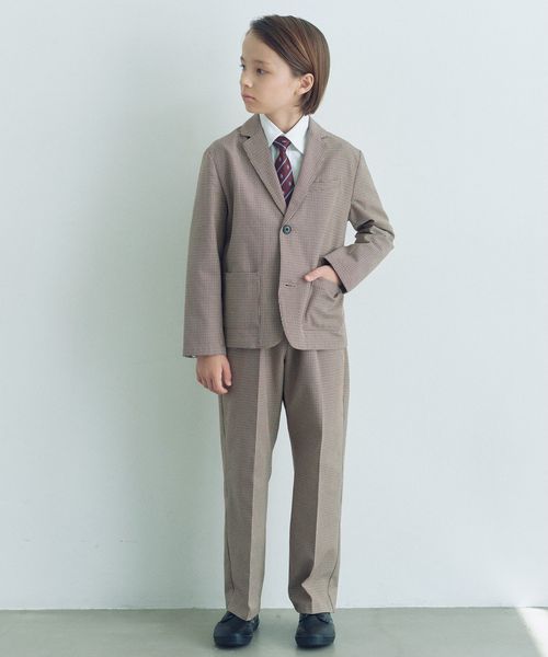 green label relaxing/ジャケット タック パンツセット チェック / キッズ 140cm―160cm/スーツ / セットアップ