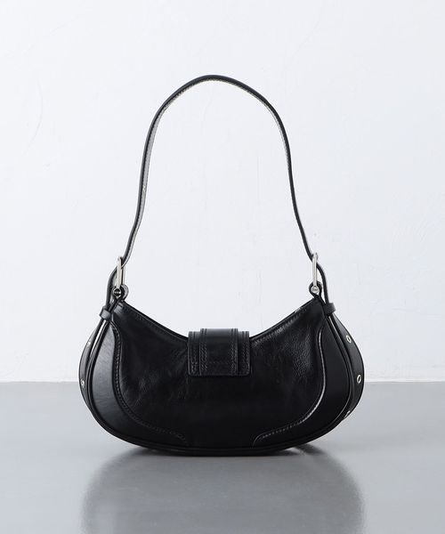 ☆OSOI☆HOBO BROCLE BAG 人気 韓国発 ショルダーバッグ Osoi Hobo Brocle レザー ショルダーバッグ M | ブラウン