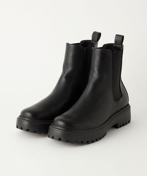 美品✨ユナイテッドアローズ　サイドゴアブーツ　トラックソール　ブラック　38 CITEN＞トラックソール ショートブーツ
