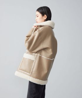CITEN＞リバーシブル フェイクムートン ジャケット