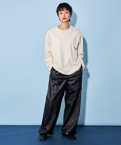 モユル　パンツチャコールグレー未使用品 osharewalker スキニー パンツ ロングパンツ レディース