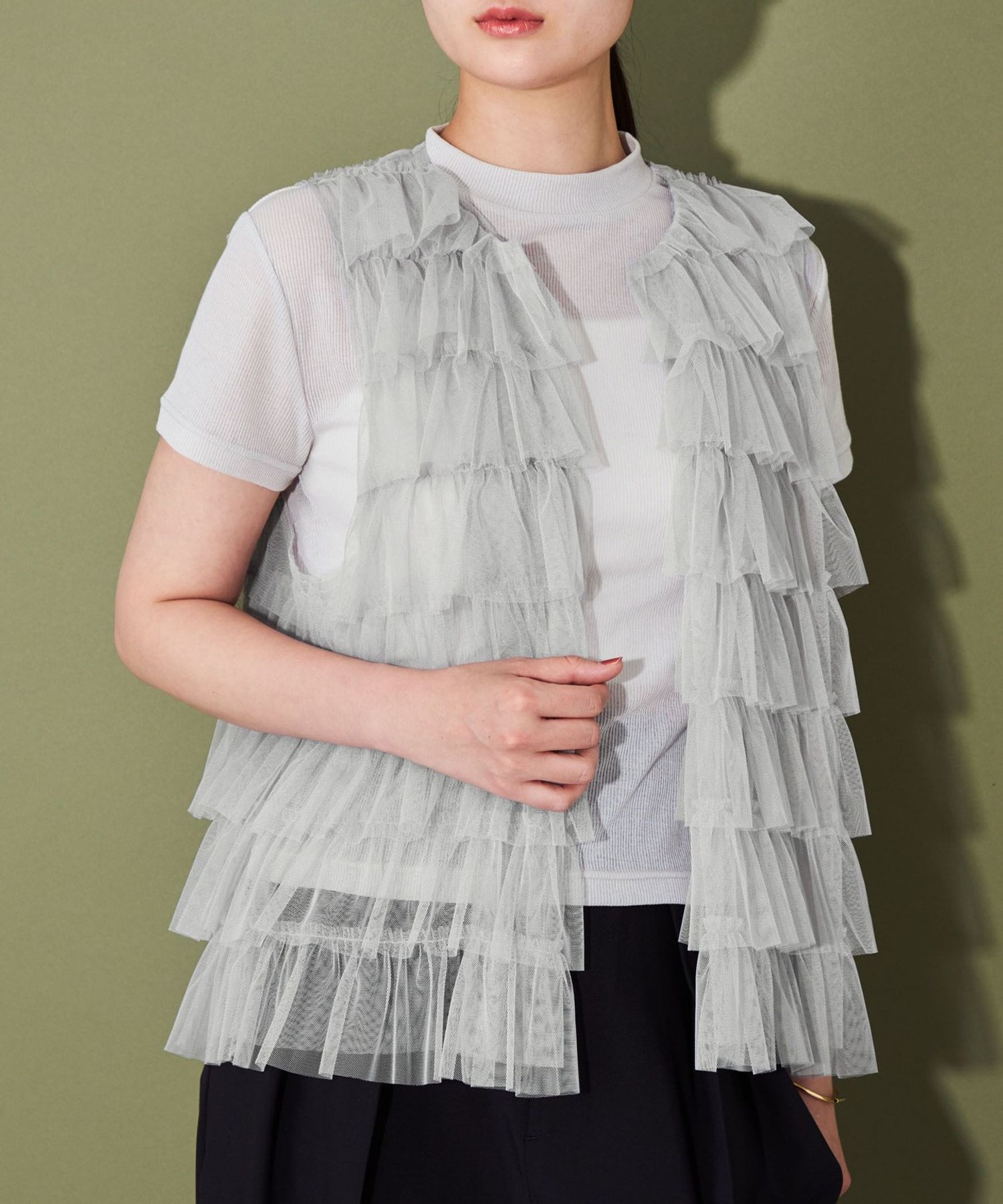 UNITED ARROWS】チュールメッシュベスト 【公式通販】