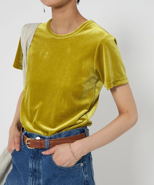 CITEN/＜CITEN＞ベロア コンパクト Tシャツ/Tシャツ / カットソー