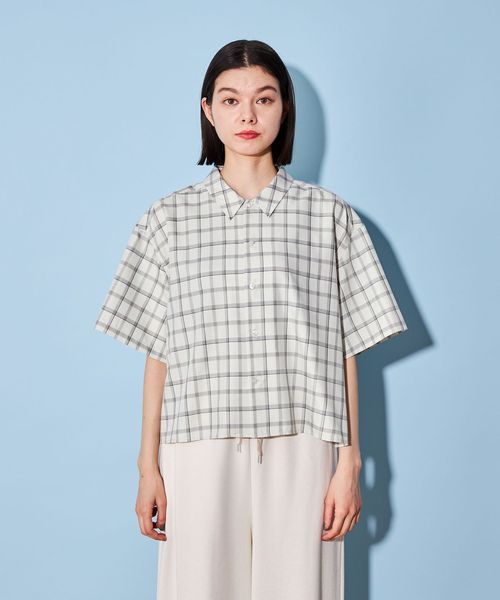 タグ付き yushokobayashi チェックシャツ 22ss トップス
