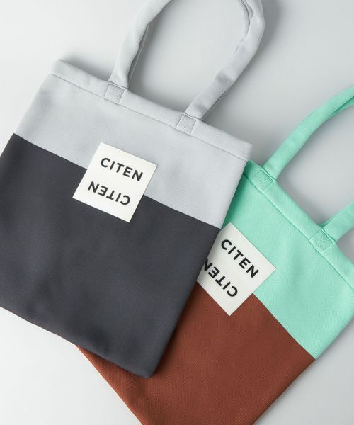 CITEN＞ニットバイカラートートバッグ