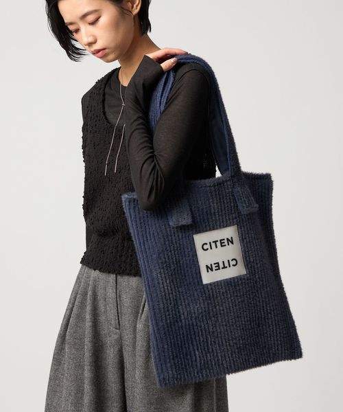 CITEN/<CITEN>シャギーストライプトート/トートバッグ