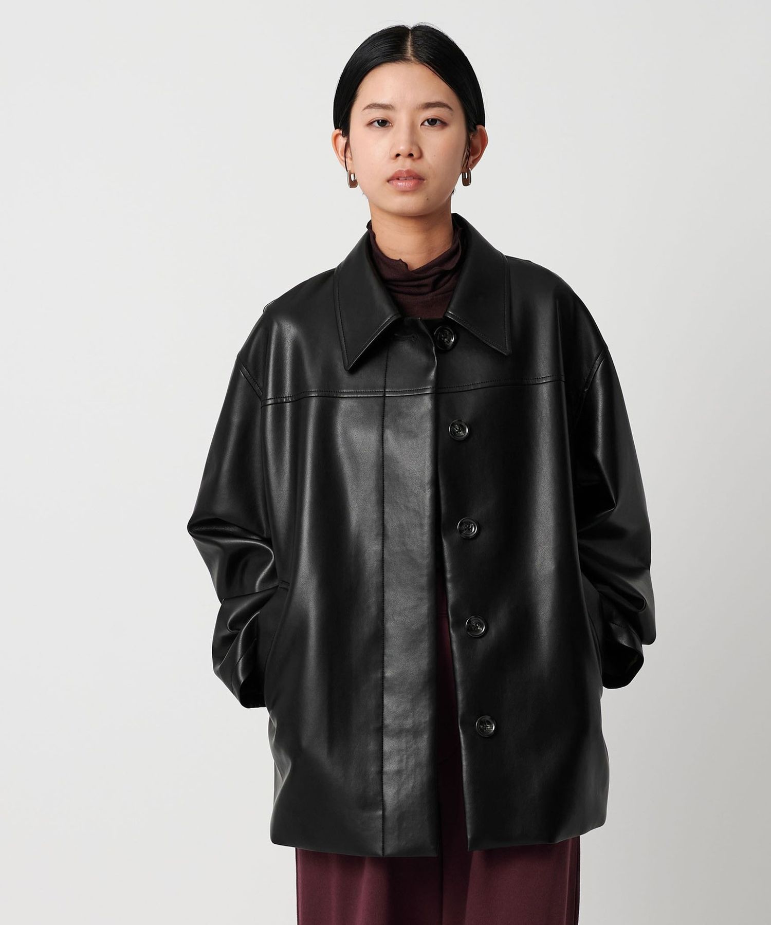 シ*チ様 UNITED ARROWS ブラックレザーロングジャケット シ*チ様 UNITED ARROWS ブラックレザーロングジャケット - メルカリ
