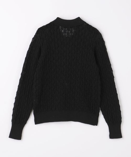 【完売品】新品タグ付き★　　 ＜CITEN＞レースアミポロエリニット セール】＜CITEN＞レースアミポロエリニット（ニット/セーター
