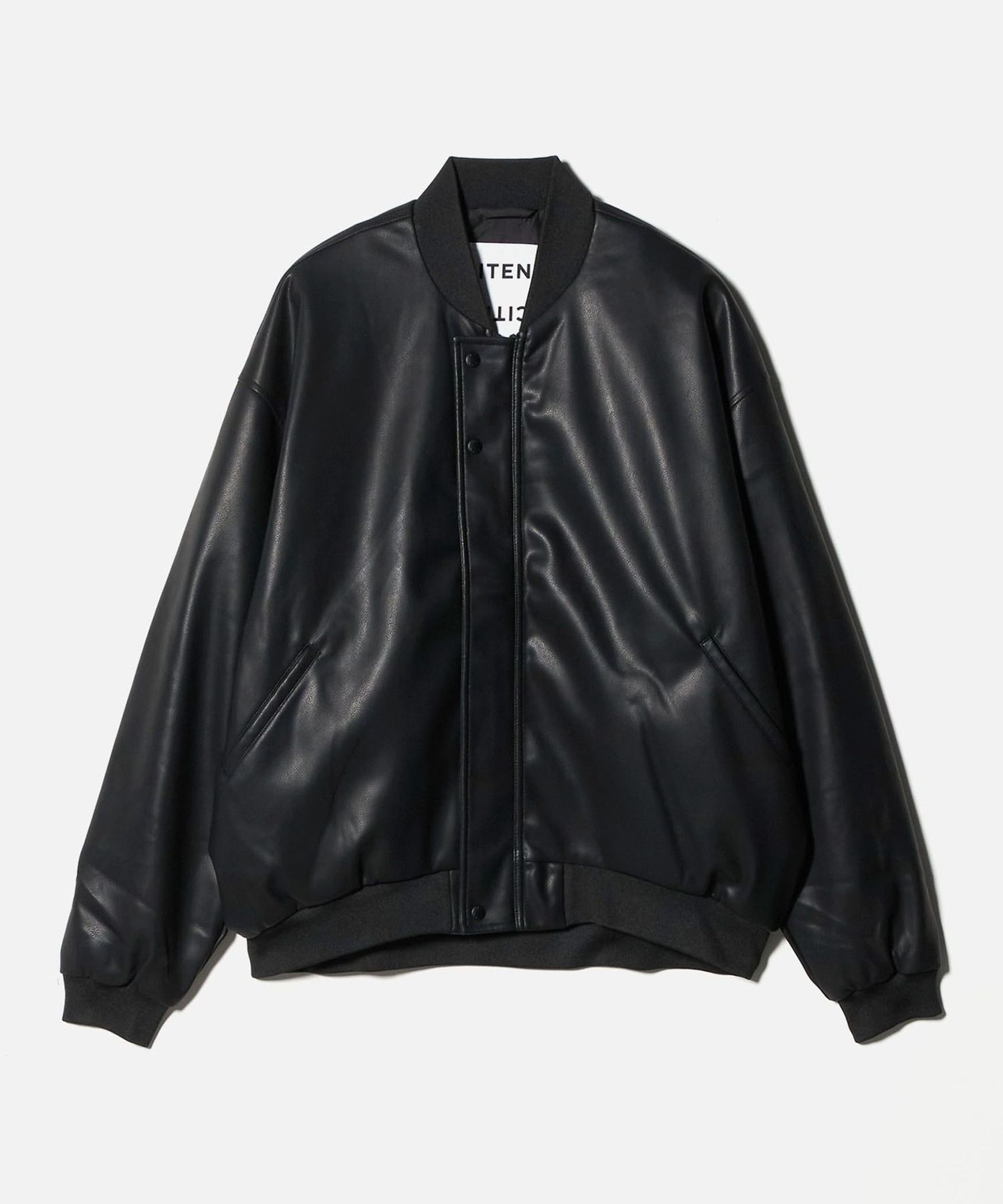CITEN＞レザーライクバルーンジップブルゾン