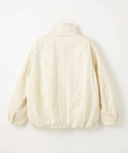 iDea Luceオフホワイト サテンバルーンブルゾン　ノーカラー　M 4200025S0078_l1_a001.jpg