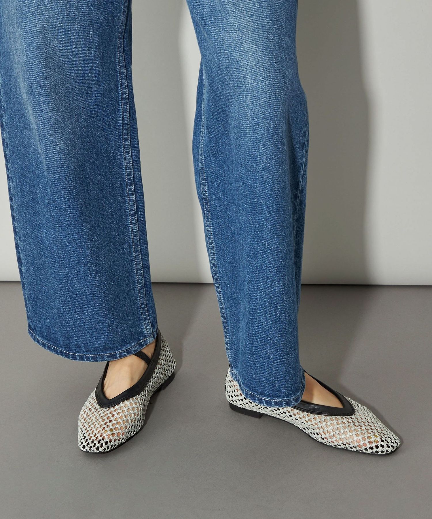 CITEN＞メッシュコンピフラットシューズ 