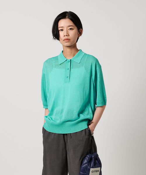 CITEN/＜CITEN＞シンプルニットポロシャツ/ポロシャツ