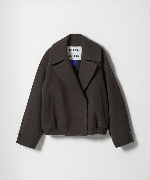 <CITEN>トレンチライクショートブルゾン CITEN＞レザーライクブルゾン