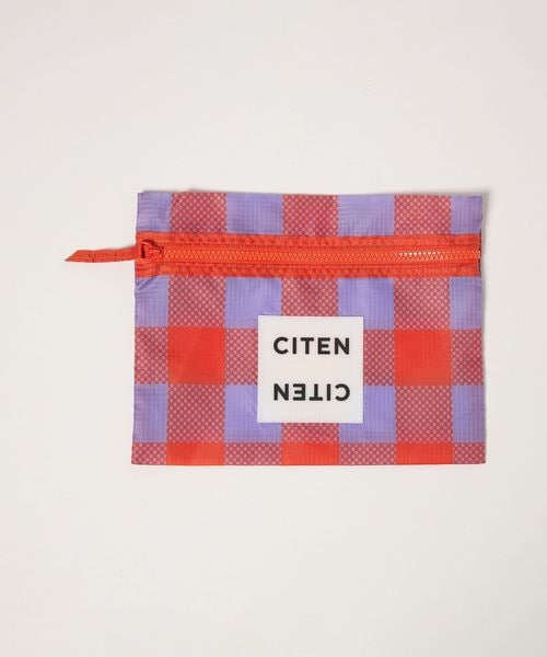 CITEN/＜CITEN＞フラットポーチブロックチェック/ポーチ