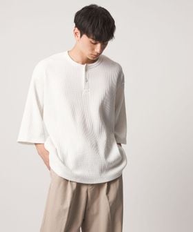 CITEN/＜CITEN＞ヘンリーネックワッフルヒュージT/Tシャツ / カットソー