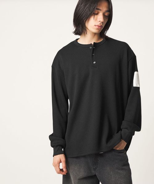 CITEN/＜CITEN＞ヘンリーネックワッフルロングスリーブシャツ/Tシャツ / カットソー