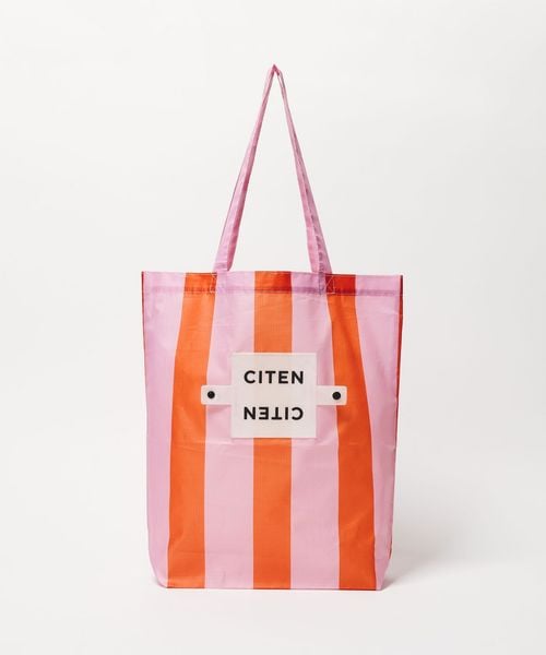 CITEN/＜CITEN＞くるくるパッチンストライプトート/エコバッグ