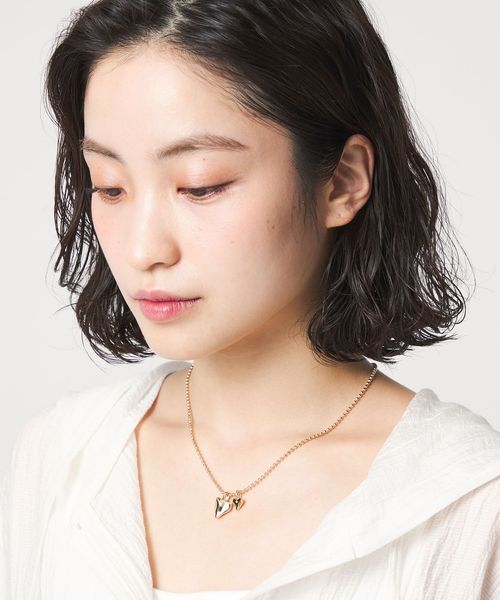 CITEN/＜CITEN＞ダブルハートボールチェーンネックレス/ネックレス
