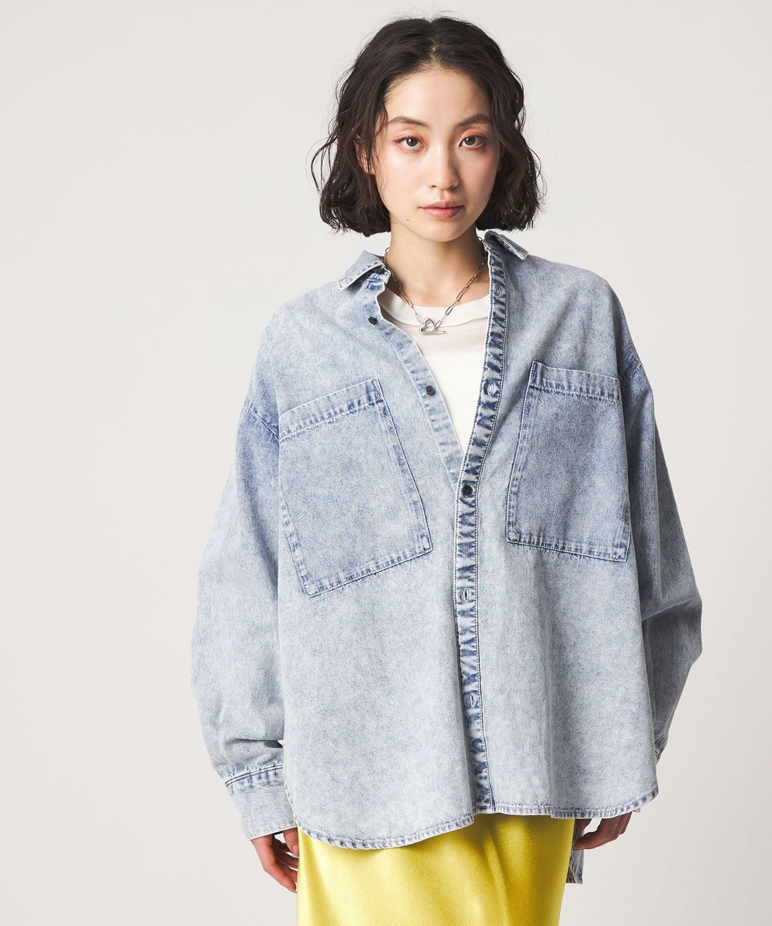 CITEN＞ビッグポケットデニムシャツ