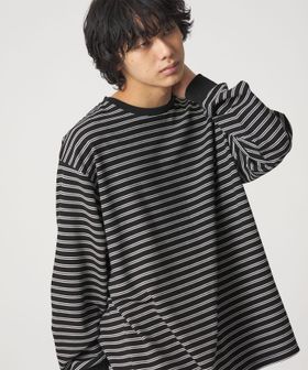 CITEN/＜CITEN＞リップルボーダーロングスリーブシャツ/Tシャツ / カットソー