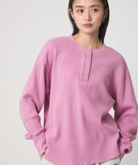 CITEN/＜CITEN＞ヴィンテージライクヘンリーワッフルトップ2WAY/Tシャツ / カットソー