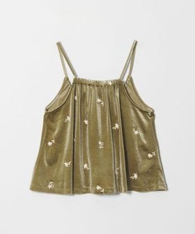 CITEN/＜CITEN＞ベロアエンブロイダリーカットキャミソール/タンクトップ / キャミソール