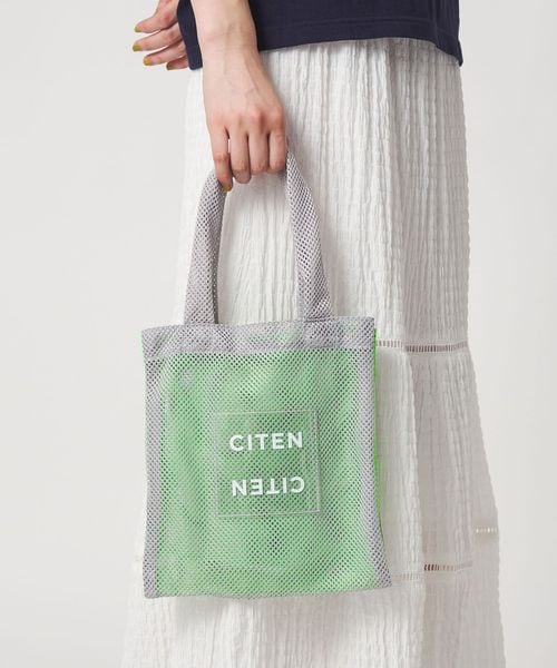 CITEN/＜CITEN＞メッシュバイカラークリアロゴS/トートバッグ