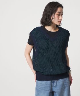 CITEN/＜CITEN＞メッシュバイカラーニットベスト/ベスト