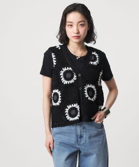 CITEN/＜CITEN＞クロシェ風ニットベスト/ベスト