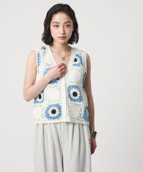 CITEN/＜CITEN＞クロシェ風ニットベスト/ベスト