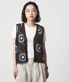 CITEN/＜CITEN＞クロシェ風ニットベスト/ベスト