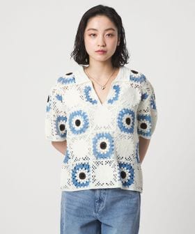 CITEN/＜CITEN＞クロシェ風ニットスキッパートップ/ニット / セーター