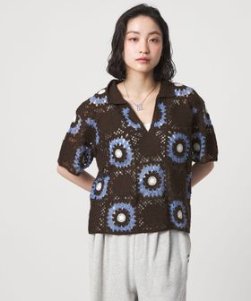 CITEN/＜CITEN＞クロシェ風ニットスキッパートップ/ニット / セーター