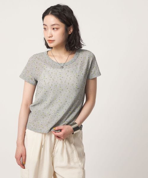 CITEN/＜CITEN＞ トビフラワーシアーワッフルT/Tシャツ / カットソー