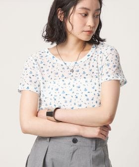 CITEN/＜CITEN＞ トビフラワーシアーワッフルT/Tシャツ / カットソー