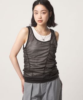 CITEN/＜CITEN＞カットギャザーノースリセット/タンクトップ / キャミソール