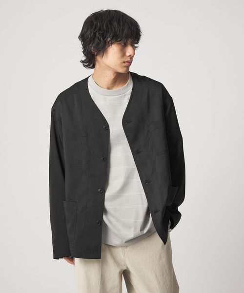CITEN/＜CITEN＞カラーレスシャツジャケット ―吸水速乾―/ノーカラージャケット