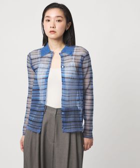 CITEN/＜CITEN＞シアーボーダーポロニット/ポロシャツ