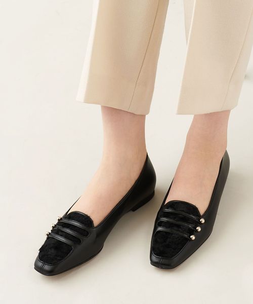 美品　オデットエオディール　チェーンソフトモカ　フラット　10↑ メリージェーンソフト フラット10↑