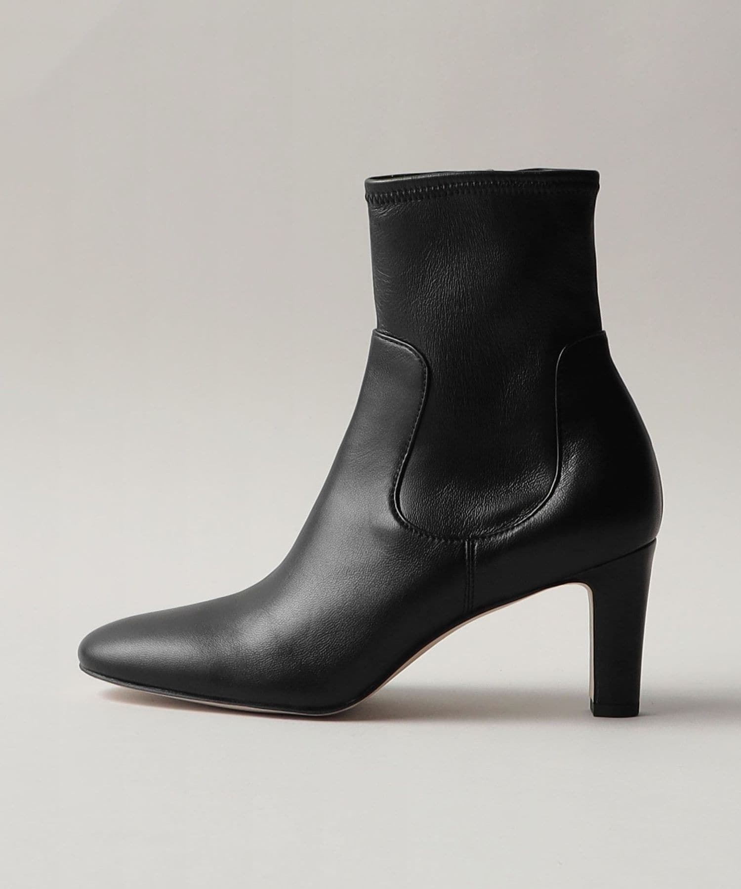 ブラックショートブーツ ショートブーツ レディース サイドゴアブーツ 黒 太ヒール 軽量