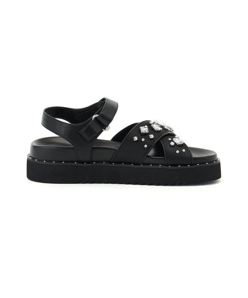 【美品】〈SY〉クロスビジュー サンダル30 ユナイテッドアローズ SY＞クロスビジュー サンダル30○