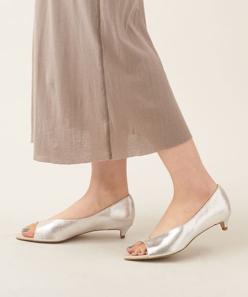 【週末セール中】オデットエオディール　フラットパンプス　22.5センチ enあしながおじさん パンプス 防水｜Lカットフラットシューズ